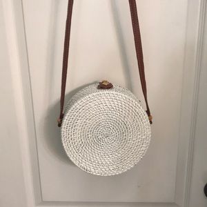 Handwoven wicker purse